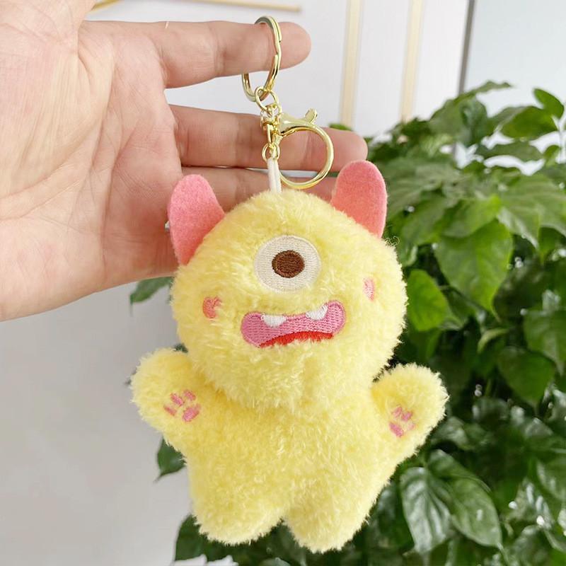 Monster Oneeyed Colorful Plush Toy Doll Keychain For Kids Bags Backpacks And