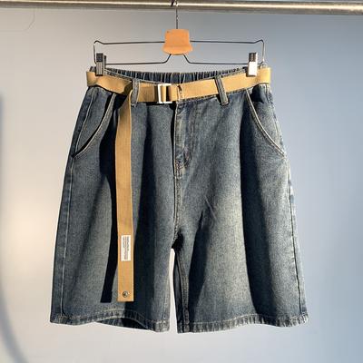 Five-point Pants Thin Section Jeans Spring Summer Men's  Denim Loose Leisure Shorts