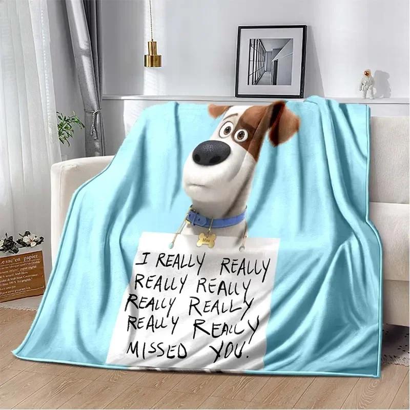 Coperta in flanella 3D cartone animato anime T-Vita da animali domestici T- The Secret Life of Pets coperta per divano letto soggiorno camera da letto regalo per adulti bambini coperta da auto