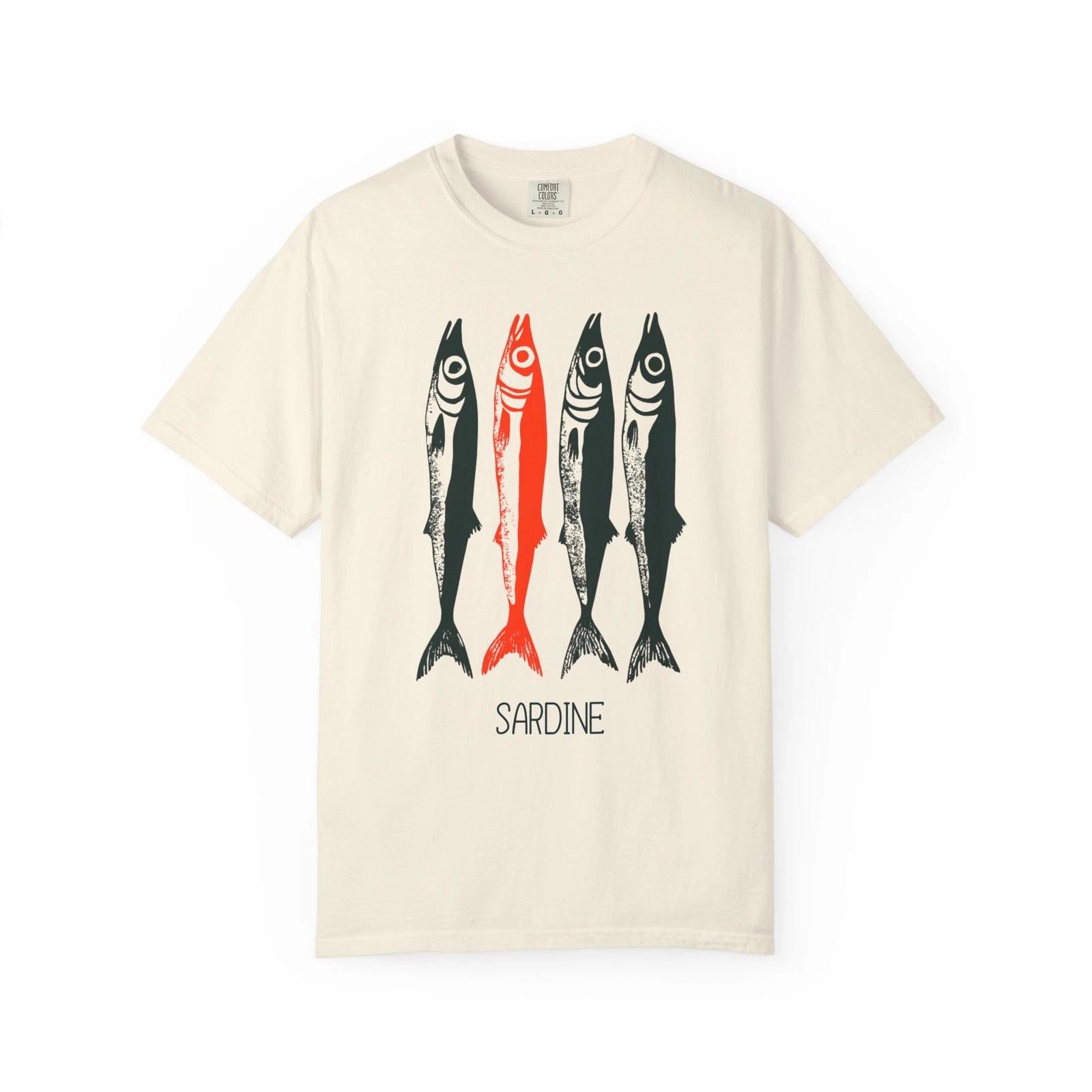 

Sardine Fishing Graphic T-Shirt Casual Wear Gift for Enthusiasts All Sizes 2XL