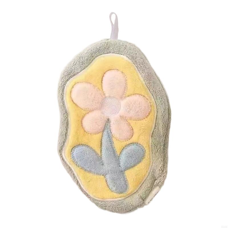 Elegant Flower Hand Towel Skin Friendly Plush Fabric Fast Absorbing Hanging Towel Cloth For Sensitive Skin Home Styling HX6C