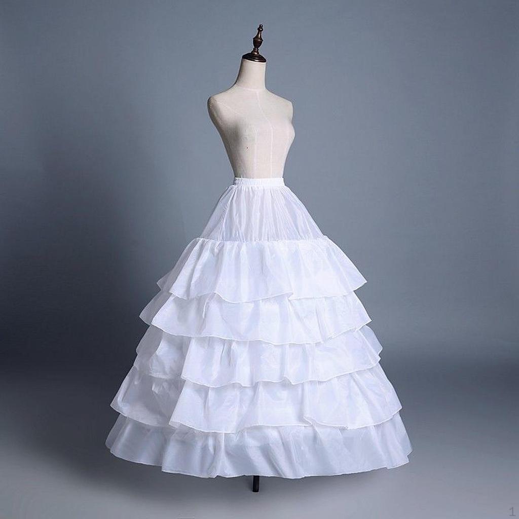 Dámská spodnička s krinolínou Trendy bílé spodní sukně na ples