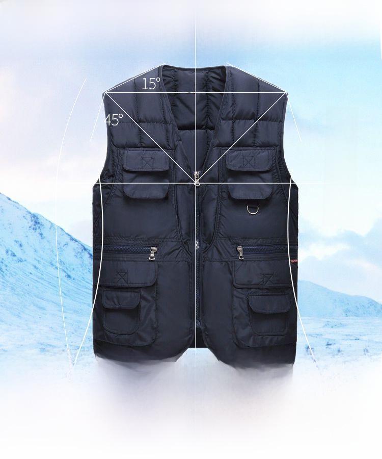 2023 Men's Warm Outdoor Fishing Vest - Autumn/Winter, Multiple Pockets, Loose Fit