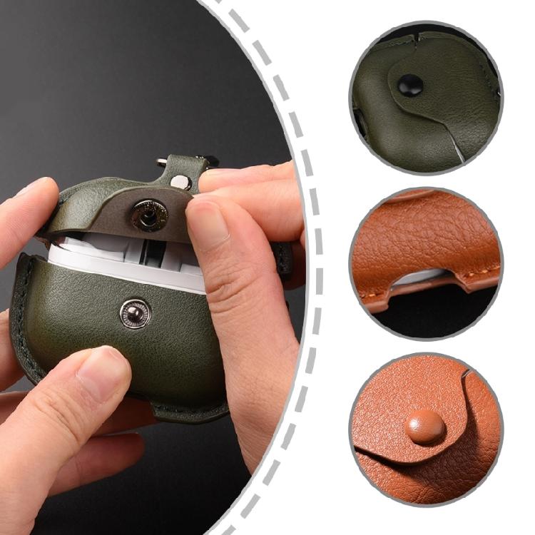 Stilvolle Leder-Kopfhörerhülle Schutzhülle für Ohrhörer Tragbarer Ohrhörerschutz Einfache Installationen für Earbud Buds 3/3