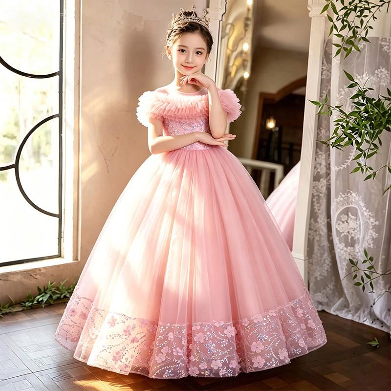 Girls Princess Dress Kids Formal Party Gown Wedding Birthday Performance