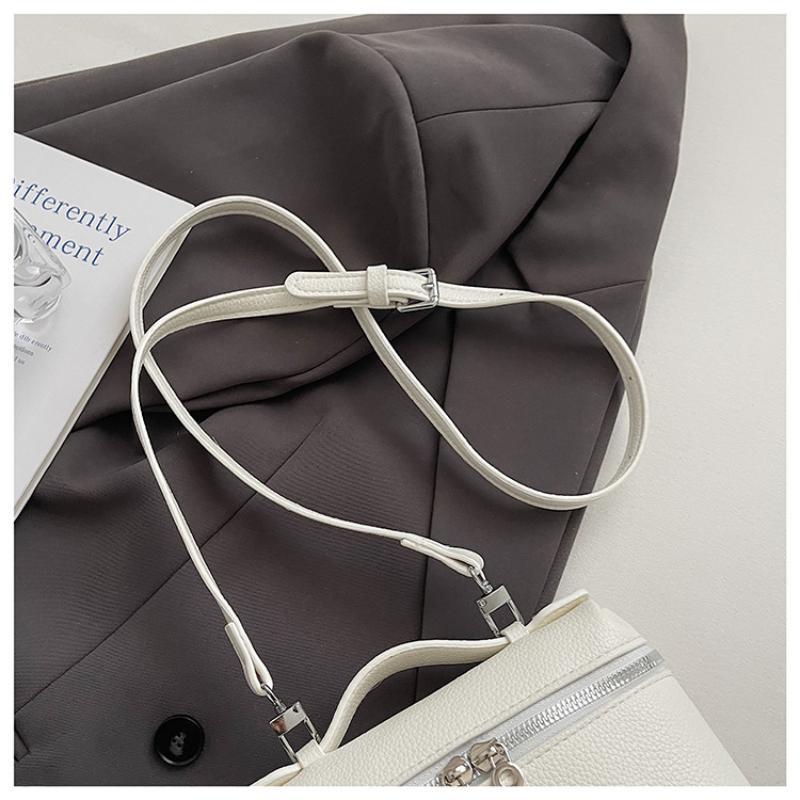 Chic Lychee Grain Women Lunch Tote Bag Insulated Shoulder Crossbody Handheld Bag for Commute Office Food Storage