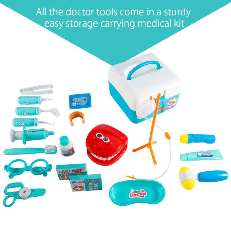 20Pcs/Set Kids Boys Girls Doctors Role Pretend Play Medical Dentist Kit Set Gift Toy Game