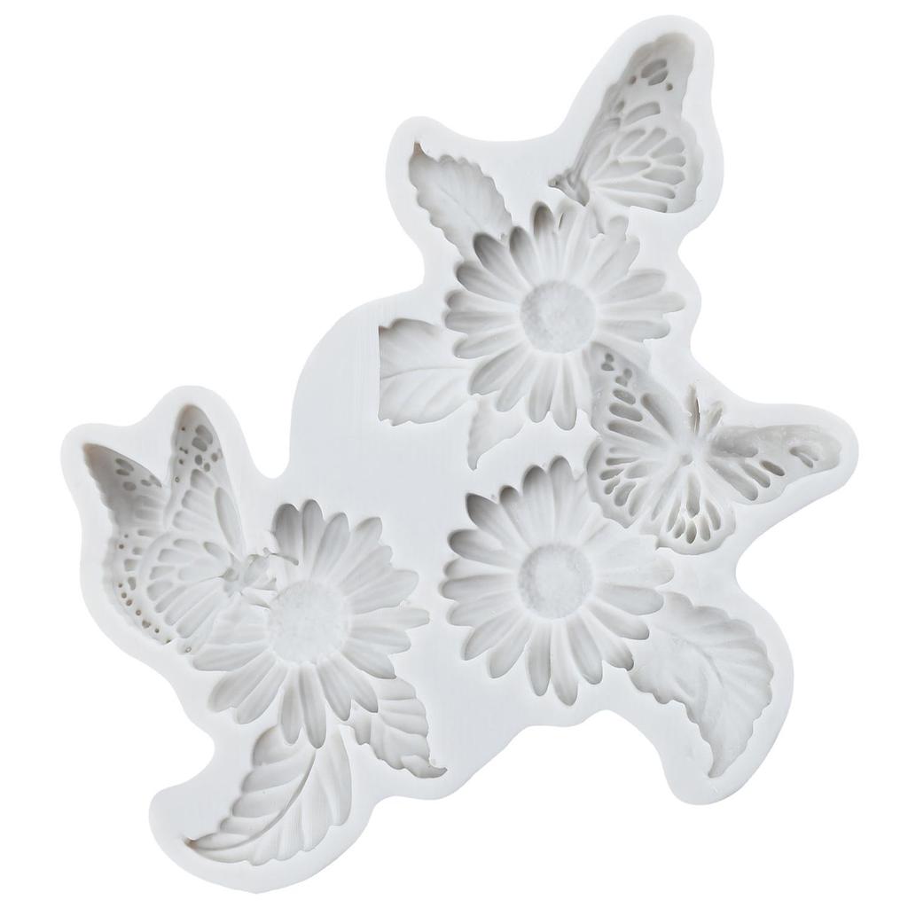 Daisy Flower Silicone Mold Butterfly Fondant Molds Cake Decorating Tools Theme Cake Dessert Decorated Chocolate Candy Mold