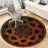 1pc Serpent Mandala Office Round Area Rug, Under Office Chairs Bedroom Living Room Home Decor, Room Deco, Available in Various Sizes