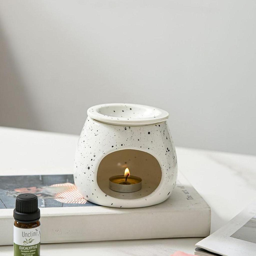 Essential Oil Burner Waxes Melt Burner Oil Warmer Detachable Tealight Candle Holder for Home Bedroom Tabletop Incense Burner
