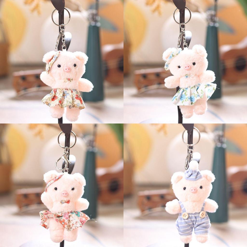 Plush Pig Keychain With Floral Dress For Kids And Adults