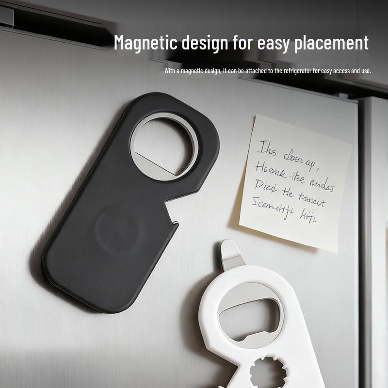 Magnetic Multifunctional Bottle Opener & Refrigerator Magnet - Beer and Wine Gadget
