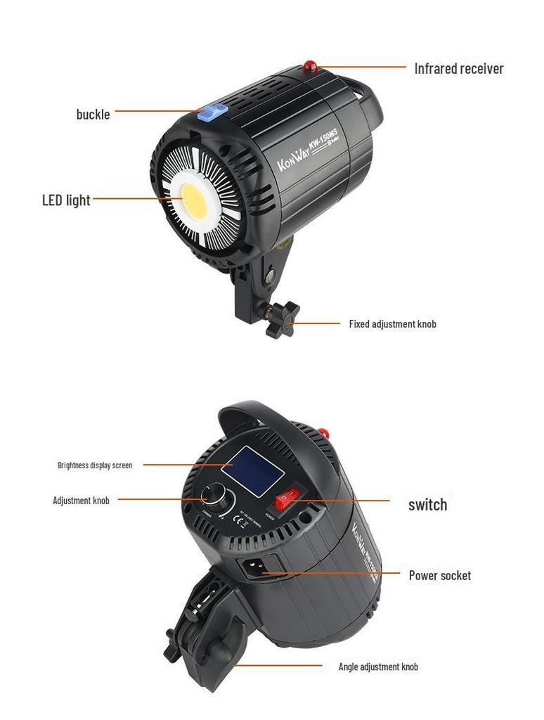 Tolifo KW-150MS Portrait & E-commerce Photography Light for Studio & Live Streaming