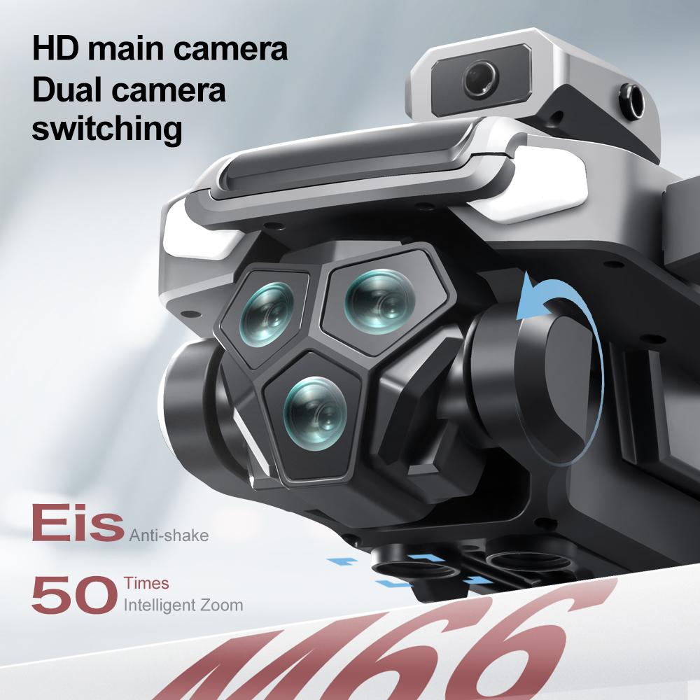 Nový M66 MAX Profesionálny Dron HD 3 Kamery Bezkefový 5G Vyhýbanie sa prekážkam Optické Polohovanie Prúdením Skladací Rc Kvadrokoptéra Displej Hračka Darček