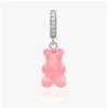         Nostalgia Bear Bubblegum Pave Connector Silver                         