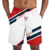 Lichte Ademende Sportshorts voor Mannen met Onafhankelijkheidsdag Print Elastische Taille Casual Losse Pasvorm Sportshorts