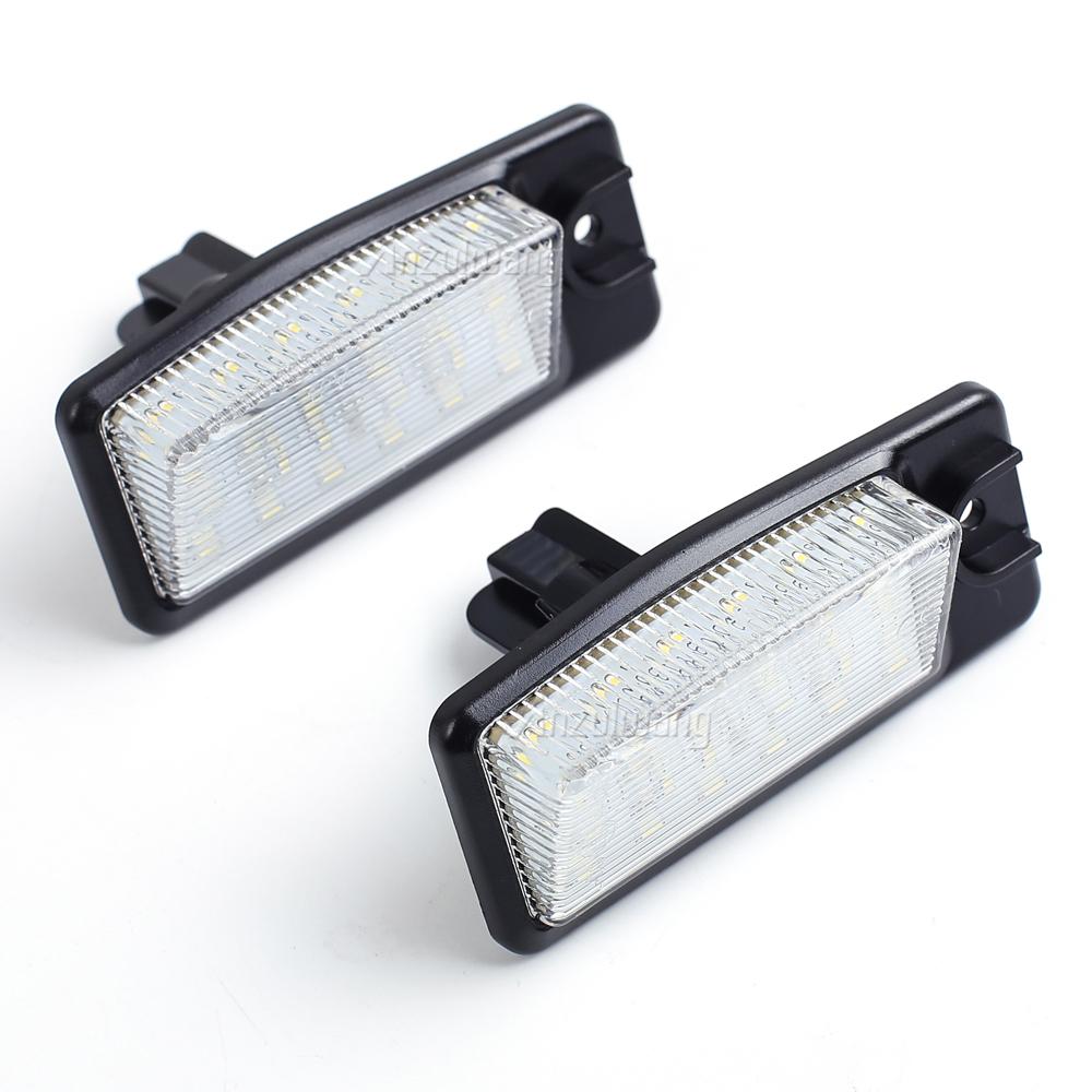 2Pcs LED License Number Plate Light Lamps For Nissan Altima L32 Rogue T32 X-Trail Pathfinder R51 Maxima A35 Murano Z50 Z51