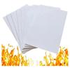 8 Pieces High Temperature Gasket Paper, White Ceramic Fiber Gasket Material Fireproof Insulation Board for Pellet Stove, Fireplace, Grill, Boiler