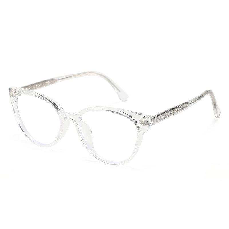 

Tr90 Anti-Blue Glasses Frame Men S Flat Glasses Computer Glasses Fashionable Retro Cat Eye Myopia Glasses Frame Women