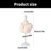 Sturdy Lint Covered Necklace Bust Portable Jewelry Organization Home Accessory Necklace Display Rack Decoration