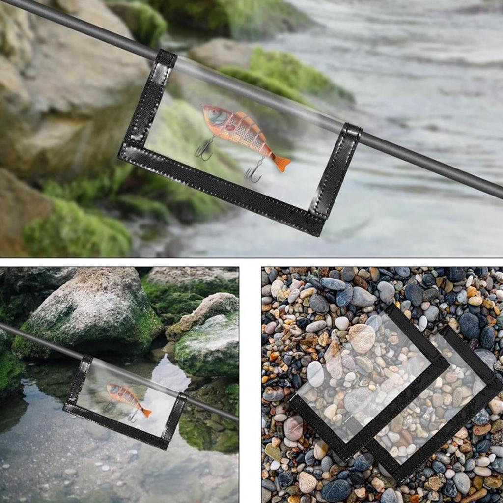 Transparent PVC Fishing Bait Cover,  Fishing Lure Storage Bag, Scratch-resistant Storage Bag for Fishing Gear Hooks Tackle