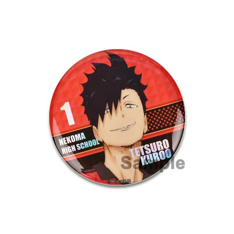 32/44/58mm Hot Sale Anime Japonês Haikyuu Tinplate Pins Mochila Engraçado Broche Emblemas Shoyo Hinata Timeskip Sakusa Atsumu Presente Periférico