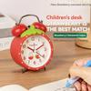 Kreativer Erdbeerwecker – Großes Glockendesign mit Nachtlicht, geräuschloser Wecker für Kinder und Schüler, einfach und niedlich!
