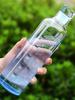 500 ml/16,9 oz průhledná plastová sportovní láhev na vodu ukazatel času nepropustný pohárek na mléko na džus Přenosný sportovní pohár do školní tělocvičny pro děti