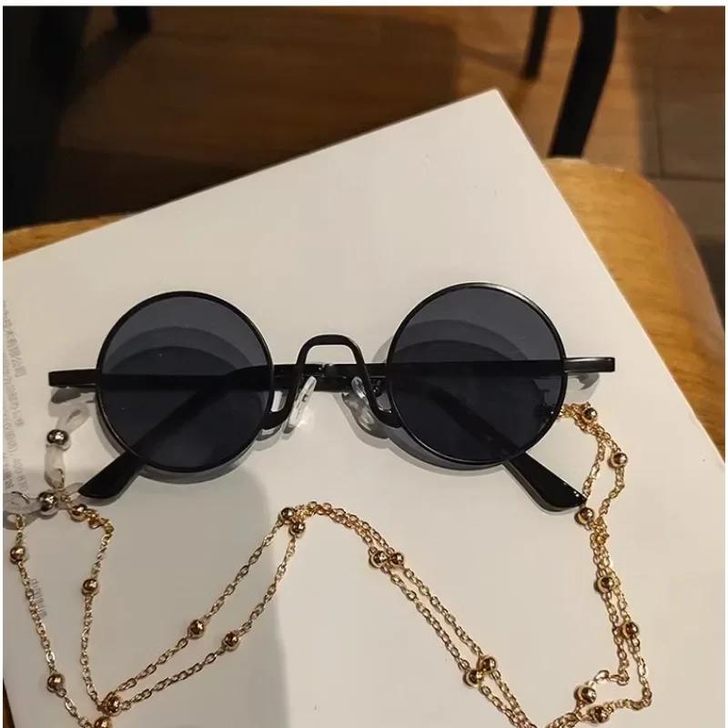 Round Framed Sunglasses for Daily Use Children's Small Round glasses Trendy Styley Punk Colorful Circle Sunglasses for Daily Use Glasses