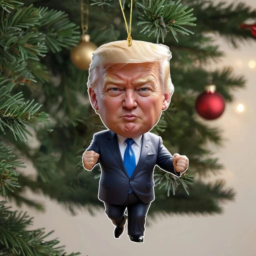 Christmas Donald Trump Ornament Holiday Tree Decoration Key Chain Pendant Car