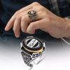 Bague Atmosphérique Rétro pour Homme Cuivre Bicolore Galvanoplastie Mode Style Punk Bijoux