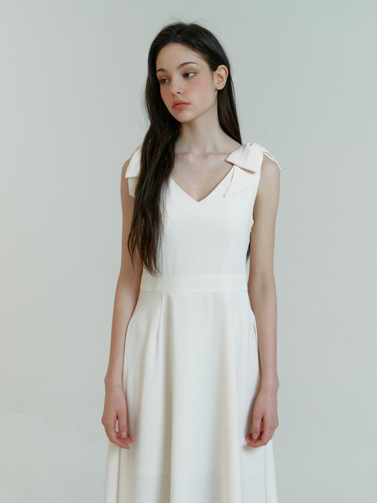 Kinder Baby Cream Ivory Bella Double Ribbon One Piece