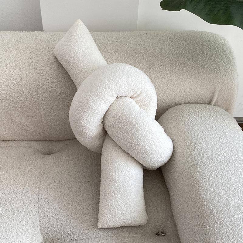Nordic Style Special-shaped Throw Pillow Living Room Sofa Bedside Knotted Cushion Decorative Pillow Bay Window Cushion 160X13CM
