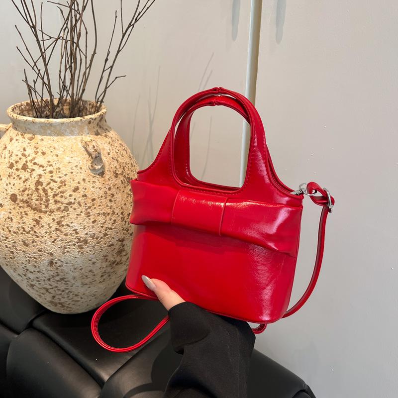 

Премиальная сумка женская сумка 2025 новая мода универсальная сумка-мессенджер портативная сумка-ведро маленькая сумка красный