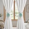 Adjustable Flowers Curtain Straps with Pearl Pendant Curtain Buckle Curtain Binding  Living Room