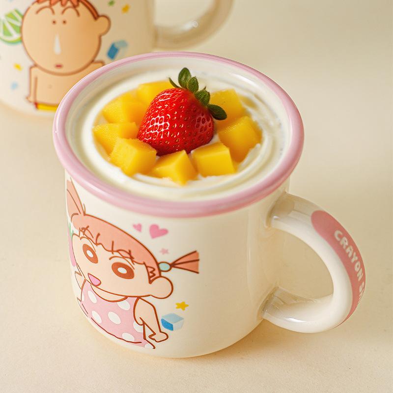 Crayon Xiaoxin New Small Fresh High Value Wide Edge Mug Children'S Water Cup Girls Cute Ceramic Cup