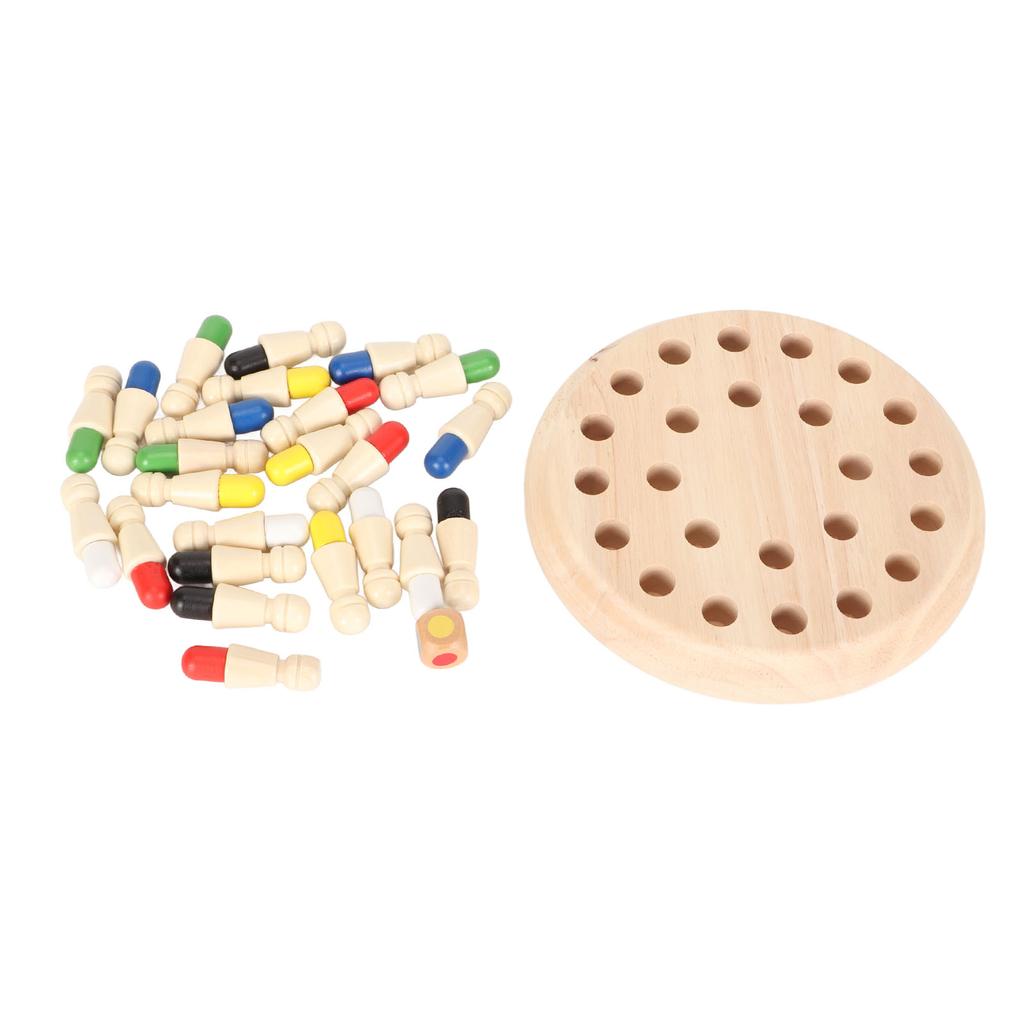 Wooden Memory Match Stick Chess Game Interesting Color Memory Chess Parent Child Interaction Toy