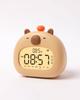 Capybara Alarm Clock With Night Light Timer Clock Cute Cartoon Multi-function Bedroom Kids Snooze Alarm Clock