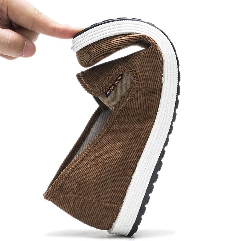 New men's low-top shallow-mouth flat shoes casual dad shoes old Beijing men's walking shoes one-pedal lazy shoes