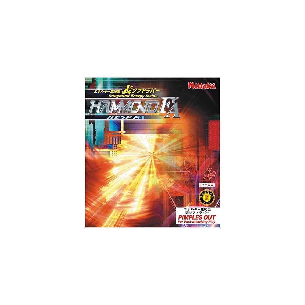 Nittaku Hammond FA Table Tennis Rubber High Elasticity Speed Black MAX