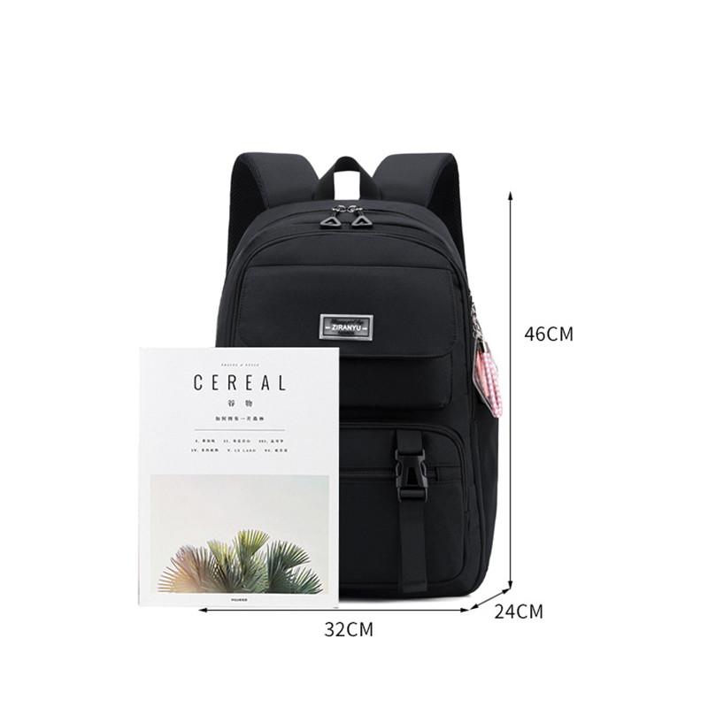 Solid Color Backpack For Teenage Girls Large Capacity Elementary School Bag Suitable For Grades 3-6 Spine Protection Schoolbags