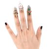 5pcs Women Bowknot Nail Ring Charm Crown Flower Finger Nail Rings