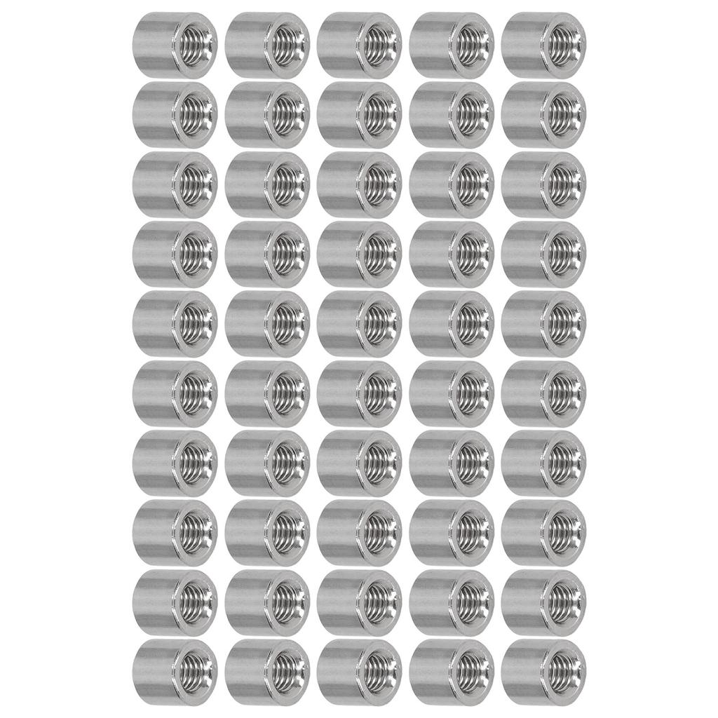 50 szt. Zestaw okrągłych nakrętek łączących Gwint wewnętrzny Odporne na rdzę Nakrętki złączne M6 do użytku domowego na zewnątrz