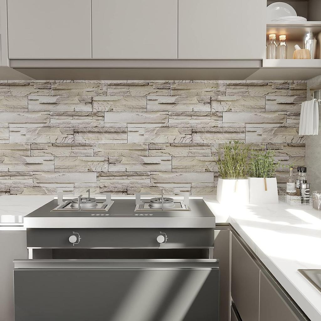 Kamień skórki i kij tapety sztuczna cegła winylowa samoprzylepna tapeta 3D do sypialni ściany salonu naklejka dekoracyjna do domu