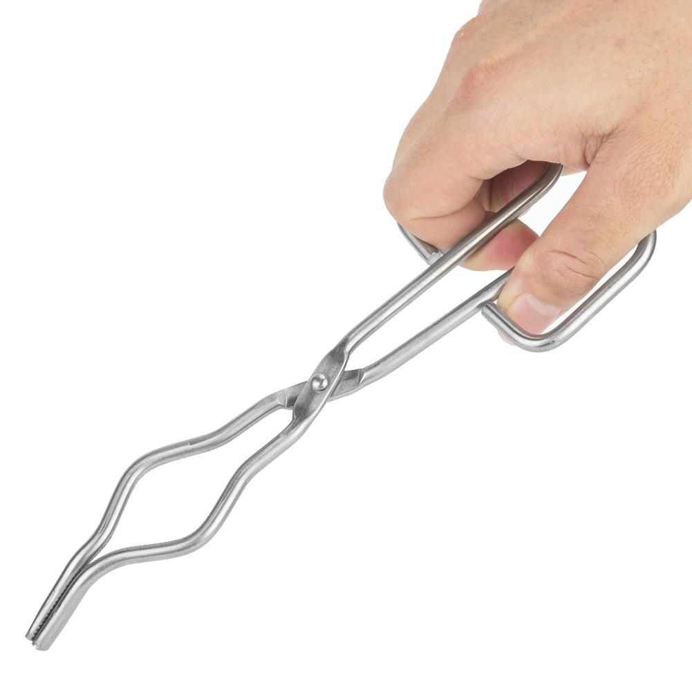Stainless Steel Crucible Forceps Clamp Beaker Holder Pliers with Aircraft Class Rivet
