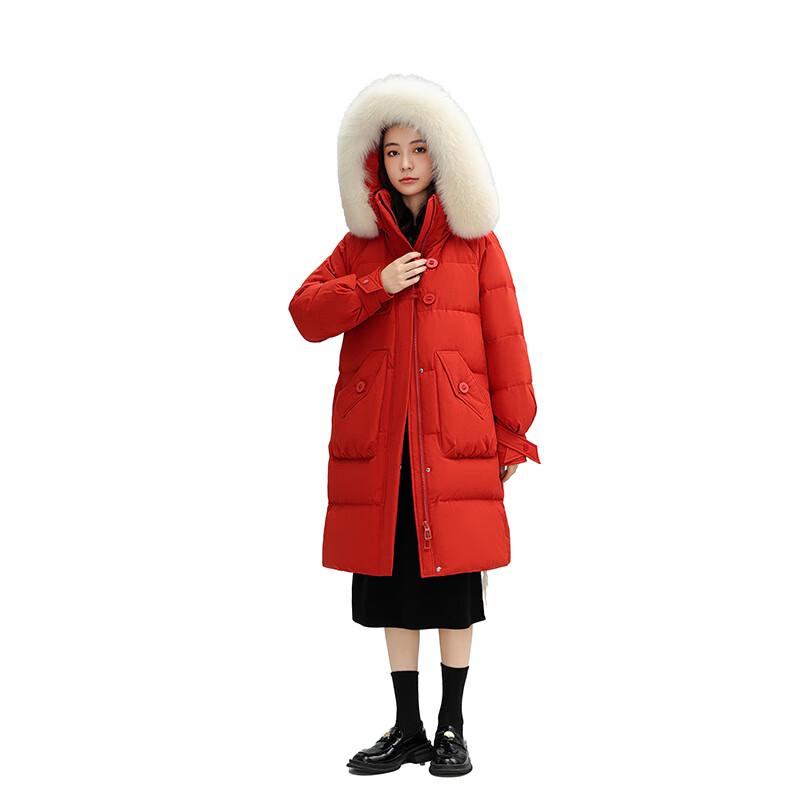 YAYA Women's Long Hooded Down Jacket YE3B630965L