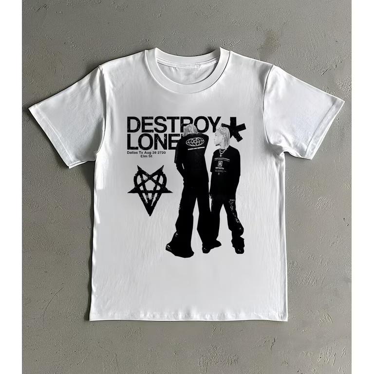 Destroy Lonely White Classic T-Shirt Cotton Unisex S-5XL BO976 Unisex T-Shirt S