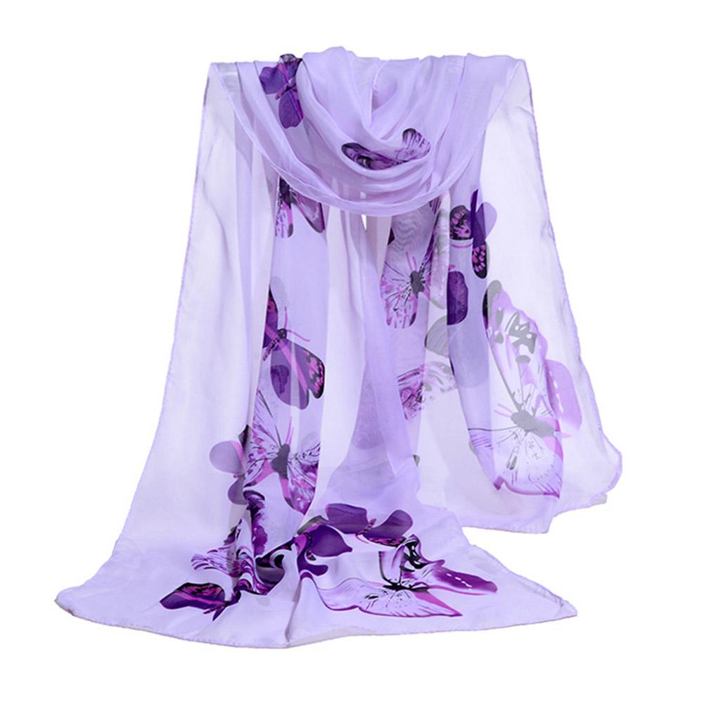 New Hot Fashion Party Scarves Shawl Butterfly Flower Shawl Wrap Silk Shawl Vintage Soft Soft La L6D0