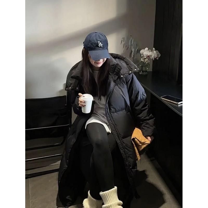 Womens Long Down Coat Winter 2026 Hooded Thick Warm LooseKorean StyleKorean StyleWomens