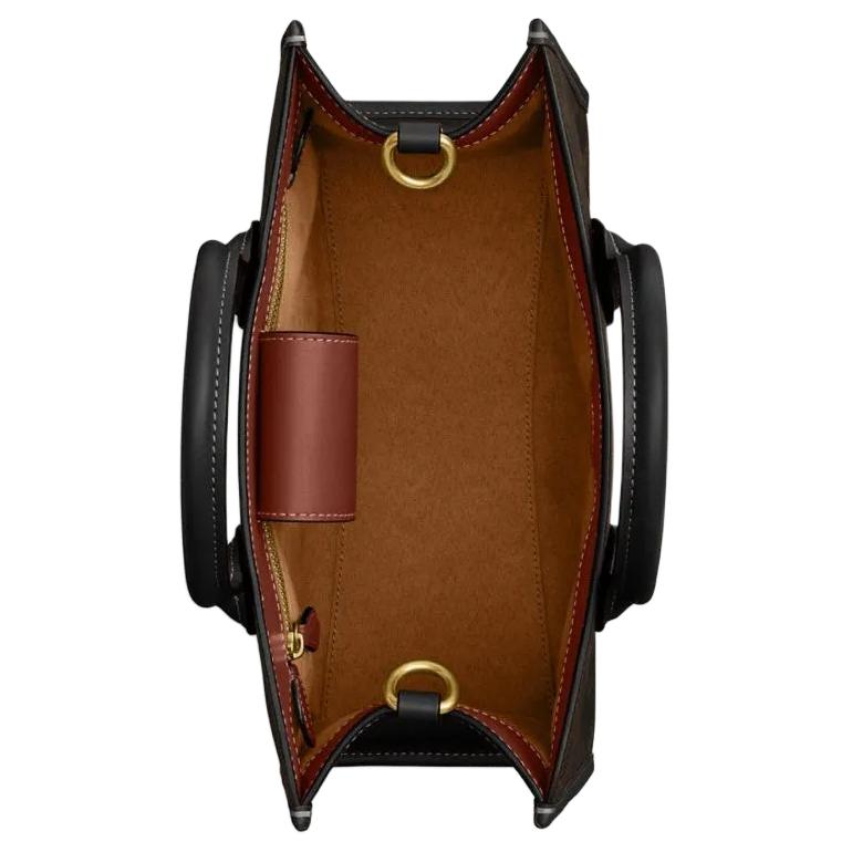 Coach Ace 26 Logo-Print Tragetasche Damen Tragetaschen Trüffelschwarz CR680-B4SI1